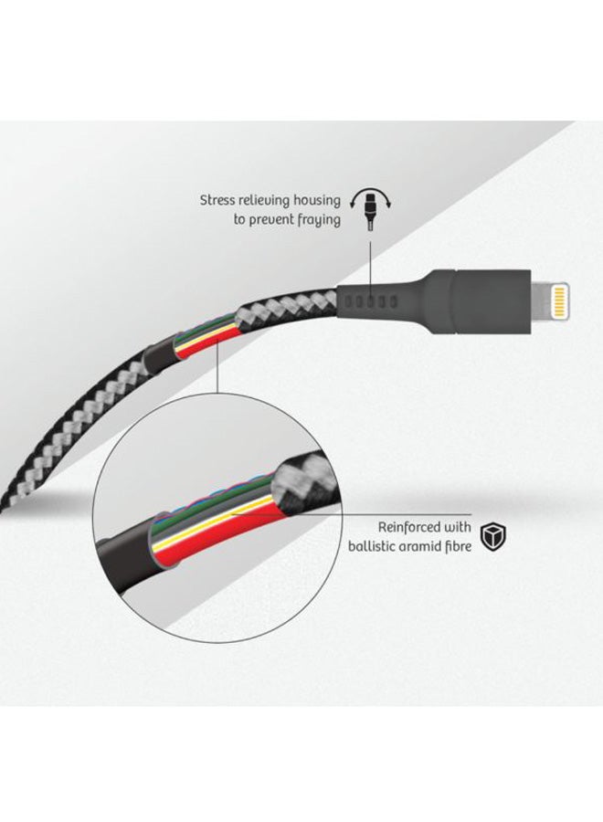 LOGIIX Piston Armour USB-A To Lightning Cable White  - Image 2