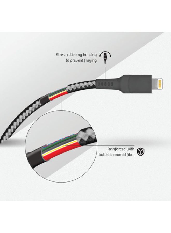 LOGIIX Piston Armour USB-C To Lightning Cable White  - Image 2