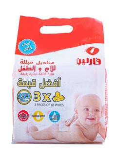 FARLIN Moisture Baby Wet Wipe, 3x85 Sheets  - Image 1