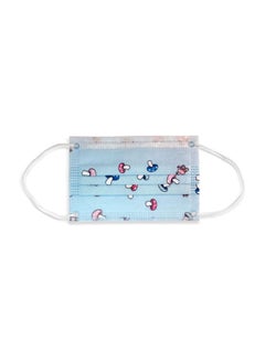 HYPHEN 10-Piece Printed Disposable Face Mask Multicolour 14.5cm  - Image 3