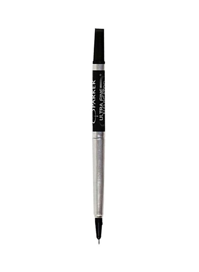PARKER Pack Of 10 Ultra Fine Navigator Rollerball Pen Refills Black/Silver 