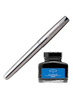 PARKER Frontier Fountain Pen And Quink Ink Bottle Blue  - Image 2