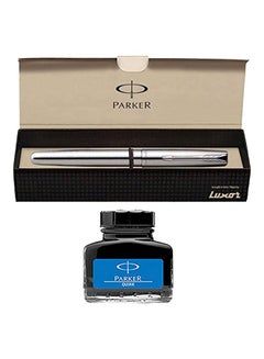 PARKER Frontier Fountain Pen And Quink Ink Bottle Blue  - Image 3