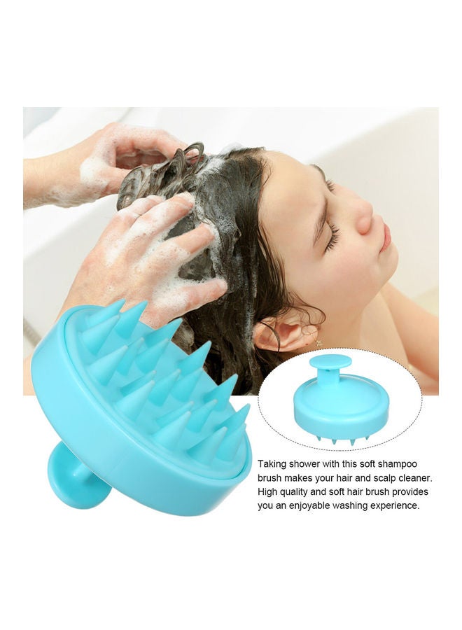 Silicone Head Massager Shampoo Brush Black - Image 3