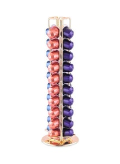 Lushh 40-Piece Nespresso Coffee Capsule Holder Gold 36.5x11x5x5cm  - Image 1