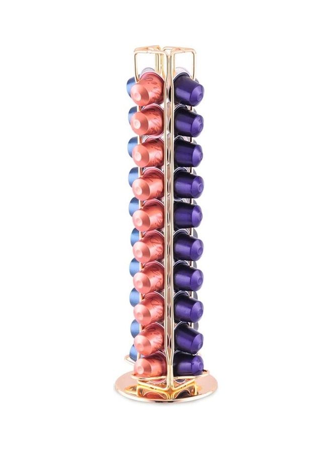40-Piece Nespresso Coffee Capsule Holder Gold 36.5x11x5x5cm