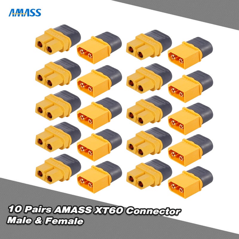 10 Pairs XT60 Plug Connector Male Female Set for FPV Racing Quadcopter Multirotor Airplane 8cm - Image 1