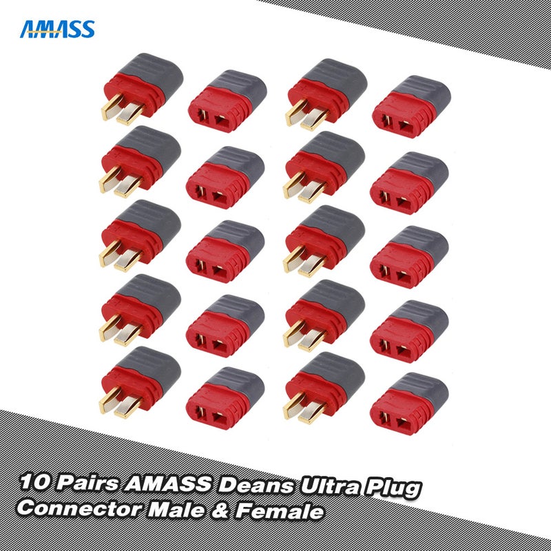 10 Pairs Deans T Plug Connector Male Female Set for RC Car FPV Racing Quadcopter Multirotor Airplane 8cm - Image 1
