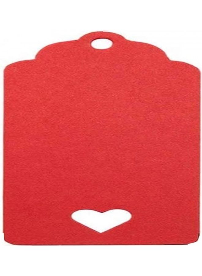 Premify 200-Pieces Craft Paper Gift Tags With Natural Jute Twine Red/Brown - Image 2