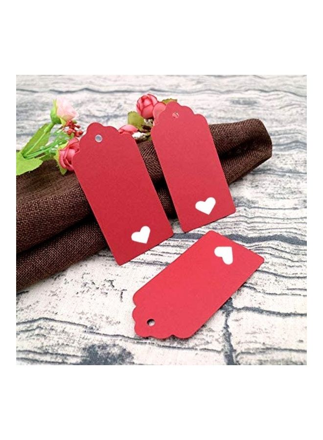 Premify 200-Pieces Craft Paper Gift Tags With Natural Jute Twine Red/Brown - Image 4