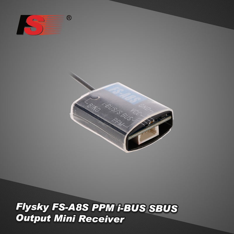 Flysky - FS-A8S Mini 8CH Receiver PPM i-BUS SBUS Output For RC Transmitter Controller Drone 7cm - Image 1