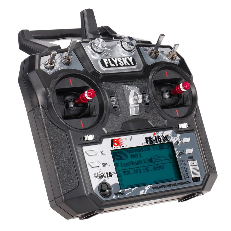 FS-i6X 2.4GHz 10CH AFHDS 2A RC Transmitter With FS-iA6B Receiver For Drone Airplane Helicopter 23.2cm