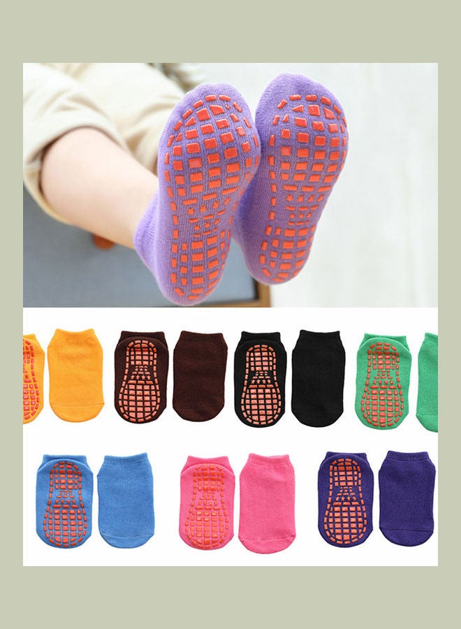 Solid Color Kids Girl Boy Anti Slip Breathable Elastic Sports Ankle Floor Socks Red - v1603976311/N41579485V_2