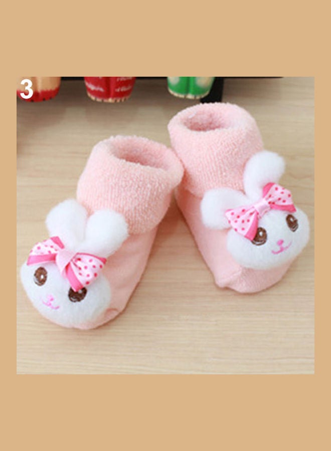 Animal Cartoon Slippers 03-Bowknot Rabbit - Image 1