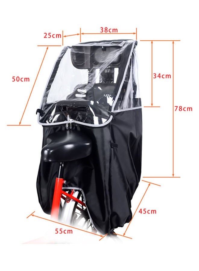 Generic PVC Transparent Raincoat Rain Cover Wind Cover for Child Bike Seat 0.45kg - Image 3