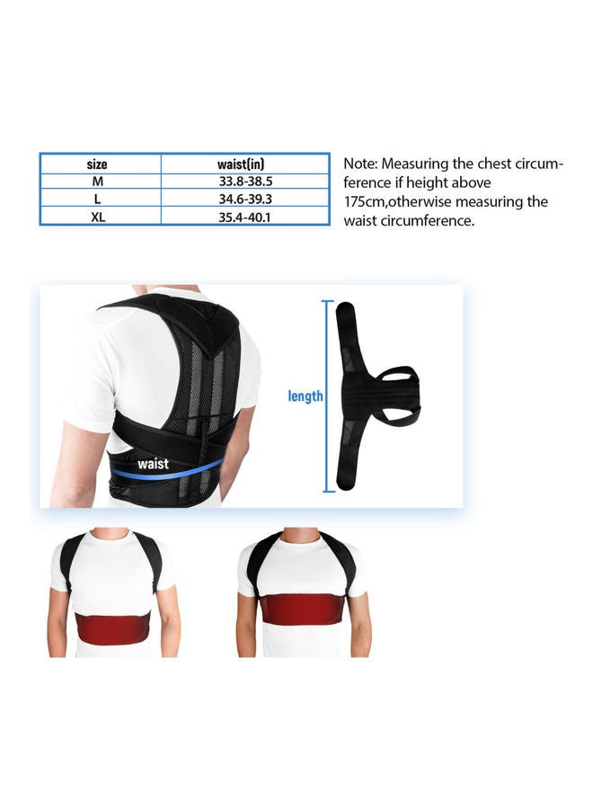 Generic - Posture Corrector for Men Women Back Brace Adjustable Straps Shoulder Support Trainer - Image 1