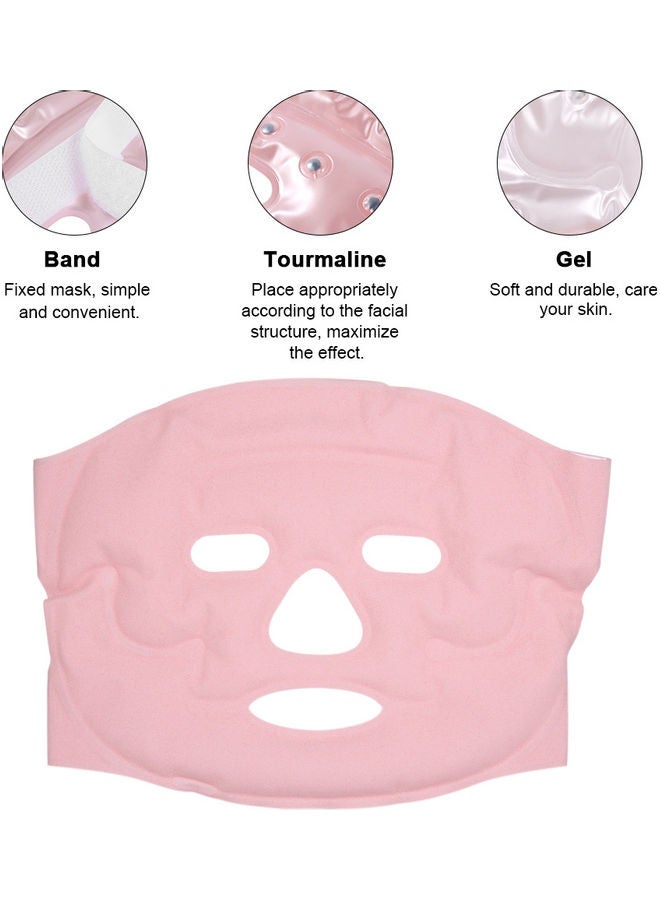 Hot & Cold Face Gel Cover Facial Therapy Microwavable Freezable Reusable Relief Swollen Face Puffy Eyes Headaches Migraines Pink - Image 2