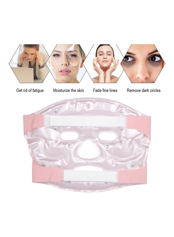Hot & Cold Face Gel Cover Facial Therapy Microwavable Freezable Reusable Relief Swollen Face Puffy Eyes Headaches Migraines Pink - Image 3