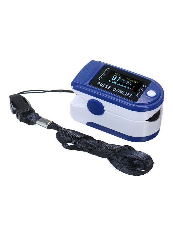 Generic Fingertip Pulse Oximeter Clip TFT LCD Display Fingertip Oximeter Mini SpO2 Monitor Oxygen Saturation Pulse Rate Monitor Portable Family Travel Oximeter with Lanyard Blue  - Image 3