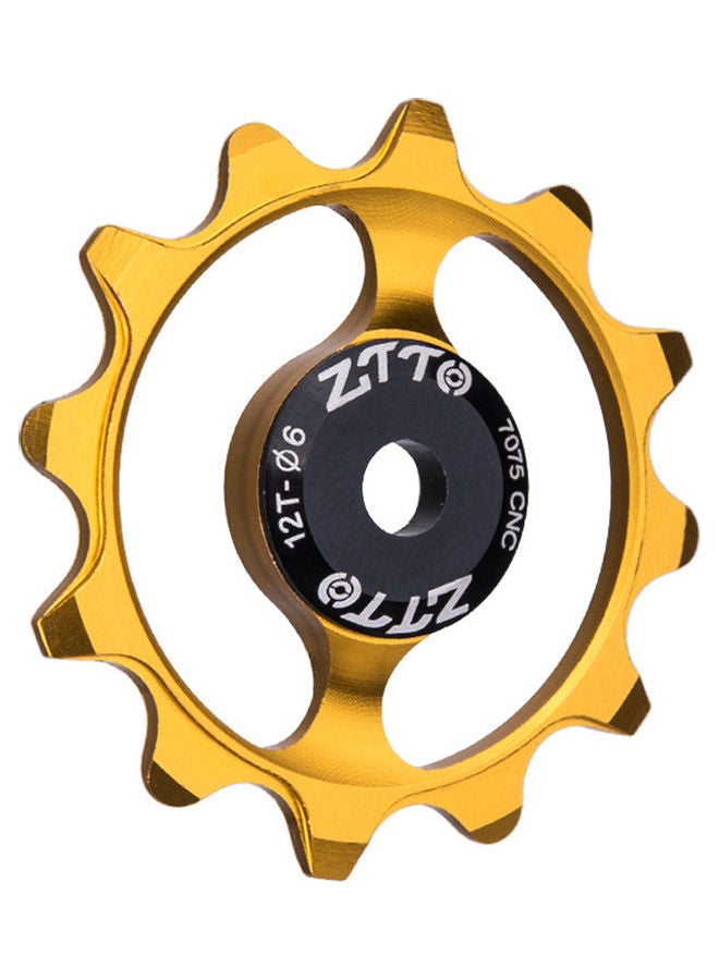 Bicycle Guide Wheel 12T Tooth Ceramic Bearing Mountain Road Vehicle Aluminum Alloy Rear Steering Wheel Bicycle Rear Derailleur Narrow Wide Ceramic Bearing 0.019kg