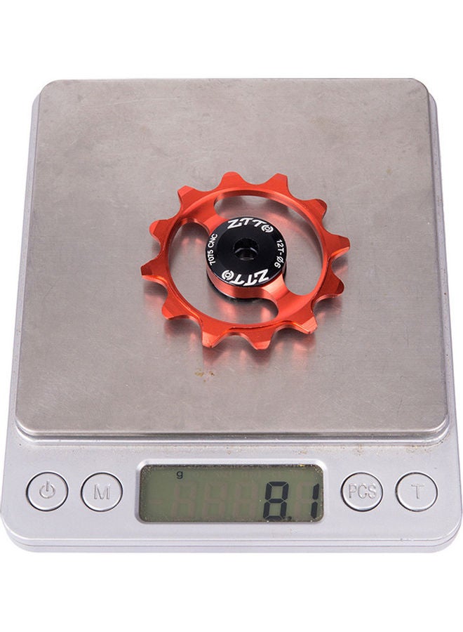 Bicycle Guide Wheel 12T Tooth Ceramic Bearing Mountain Road Vehicle Aluminum Alloy Rear Steering Wheel Bicycle Rear Derailleur Narrow Wide Ceramic Bearing 0.019kg