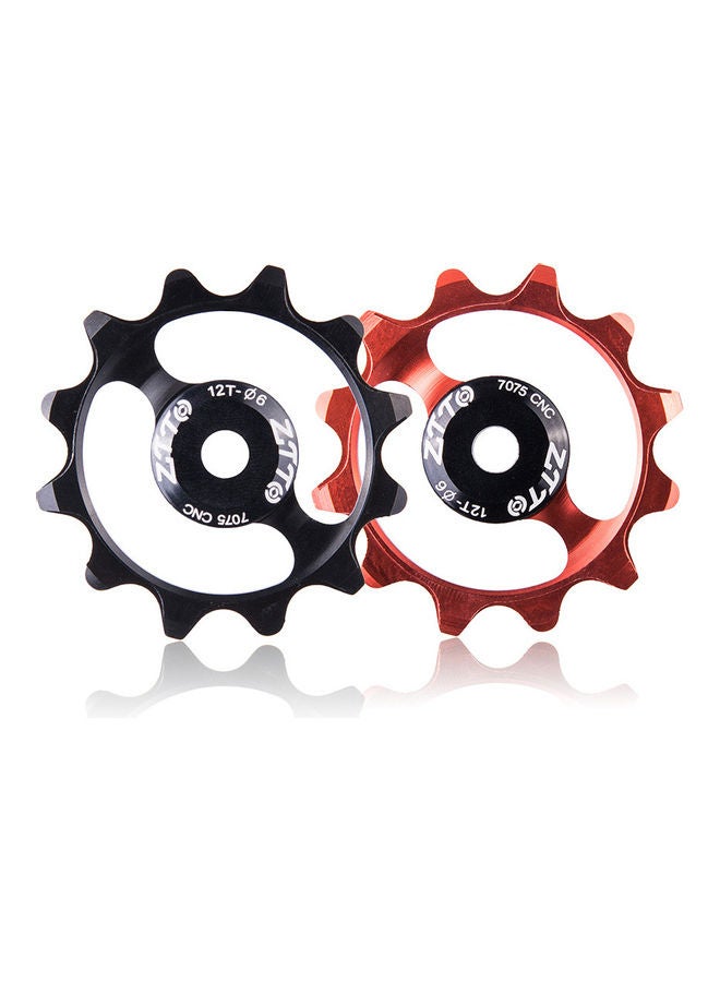 Bicycle Guide Wheel 12T Tooth Ceramic Bearing Mountain Road Vehicle Aluminum Alloy Rear Steering Wheel Bicycle Rear Derailleur Narrow Wide Ceramic Bearing 0.019kg
