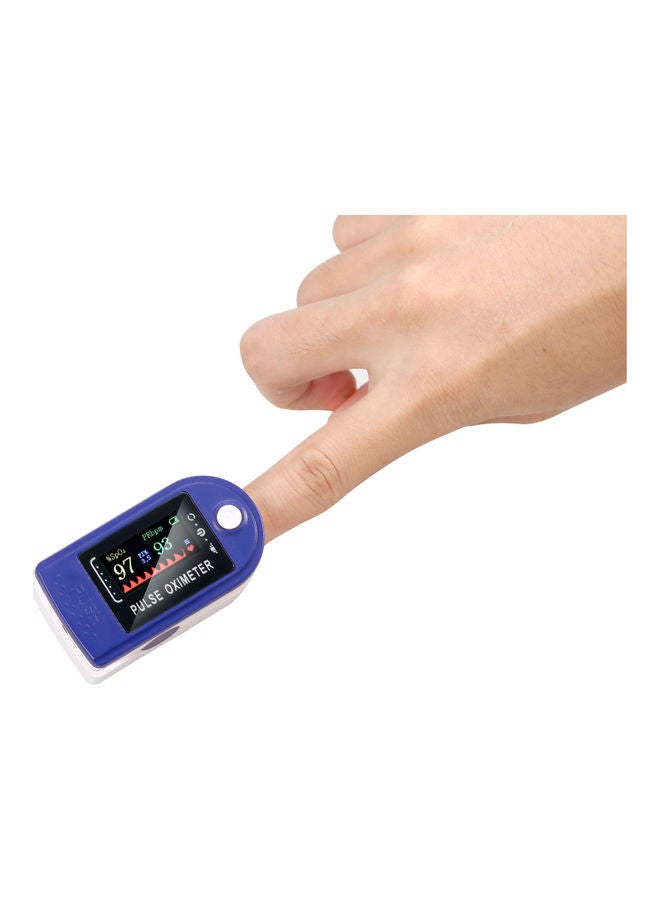 Generic - Portable Finger Tip Pulse Oximeter Precise Blood Saturation Detector TFT Display No Battery During Shipping Blue - Image 1