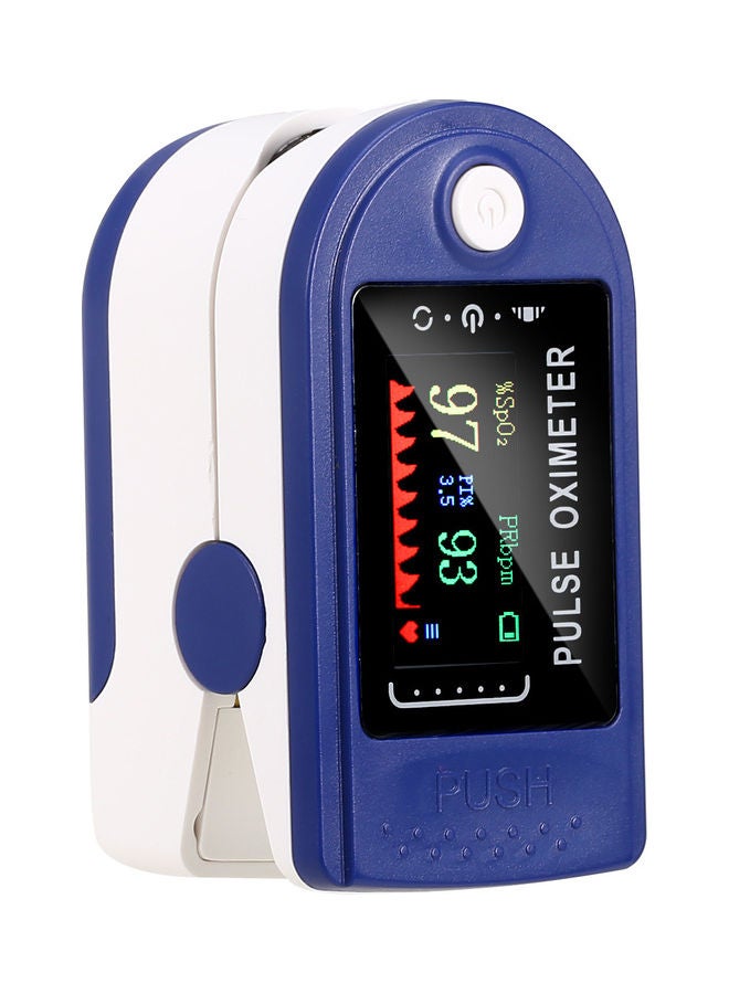 Generic - Portable Finger Tip Pulse Oximeter Precise Blood Saturation Detector TFT Display No Battery During Shipping Blue - Image 1