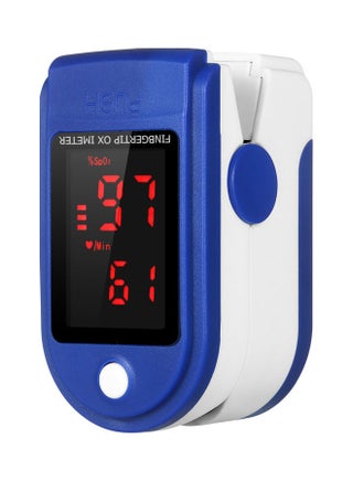 Fingertip Pulse Oximeter LED Display Blood Oxygen Saturation & Heart Rate Monitor Fingertip SpO2 Measurement Meter with Lanyard Blue - v1603976627/N41669940A_1