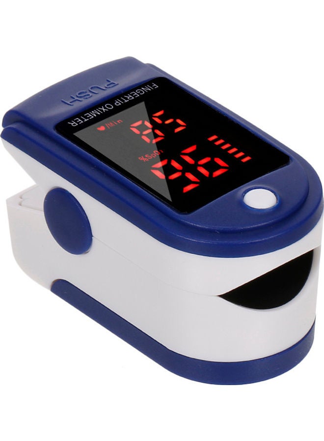 Digital Fingertip Pulse Oximeter Blood Oxygen Sensor Saturation Mini SpO2 Monitor Pulse Rate Measurement Meter for Home Sports Travel Blue