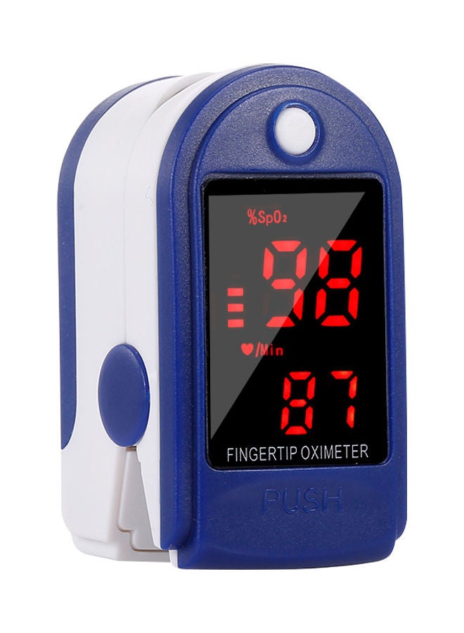 Generic - Digital Fingertip Pulse Oximeter Blood Oxygen Sensor Saturation Mini SpO2 Monitor Pulse Rate Measurement Meter for Home Sports Travel Blue - Image 1