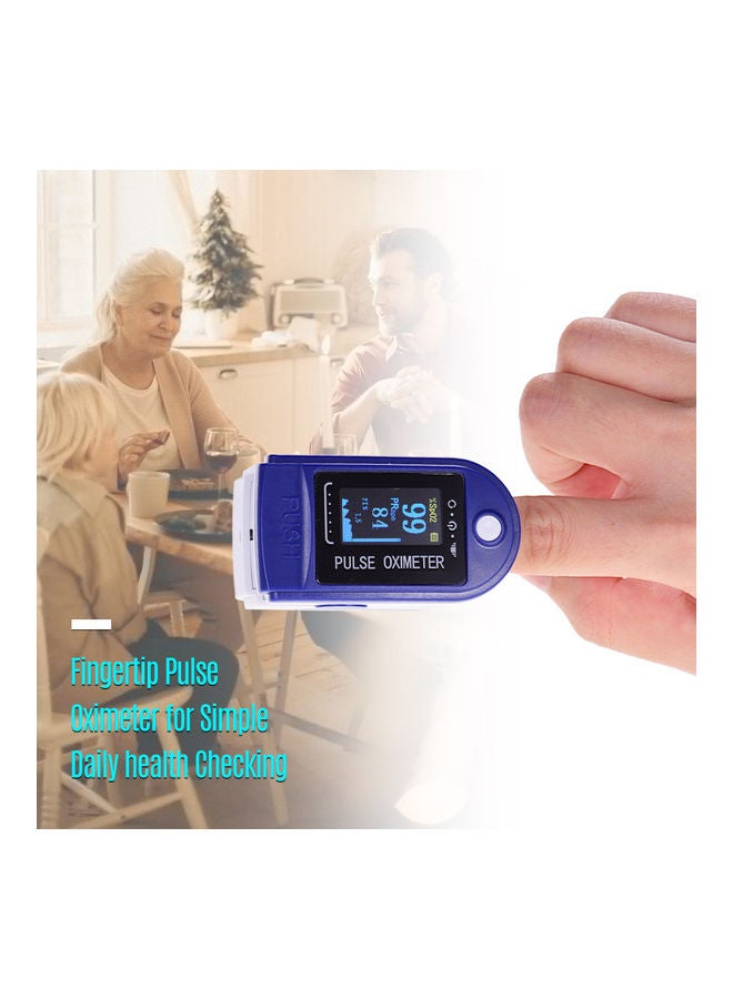 Generic - Mini Fingertip Pulse Oximeter Pulse Rate Blood Oxygen Saturation Monitor Oximetro TFT LCD Display for Home Use Blue - Image 1