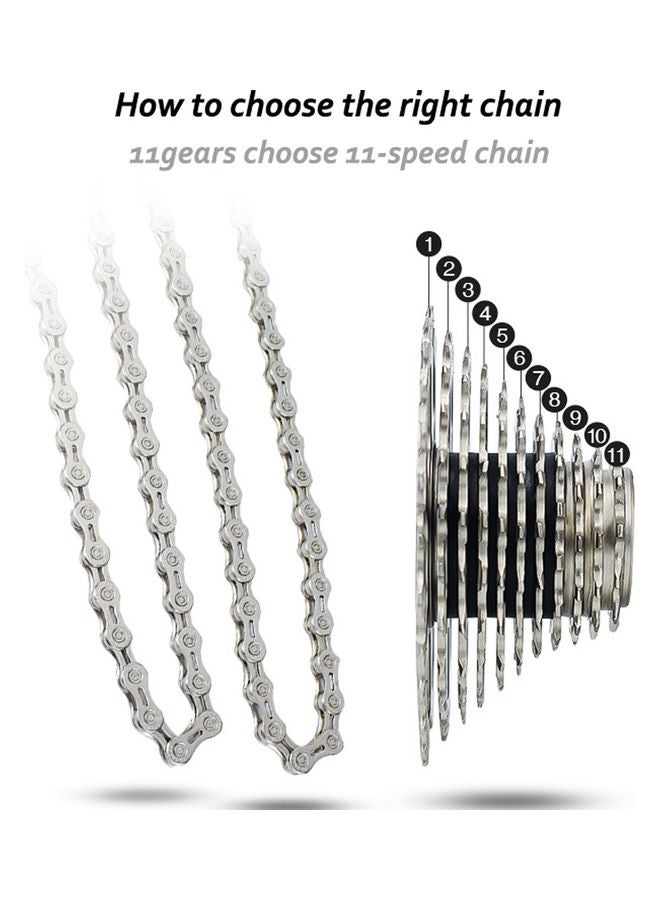 Generic - VG Sports Road Mountain Bike Parts Bicycle Chain 8/9/10/11 Speed MTB Chains 0.29kg - Image 1