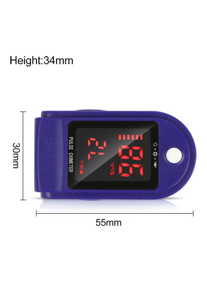 Generic Fingertip Pulse Oximeter Pulse Rate Detector Blood Oximeter Monitor LED Display Blue  - Image 1
