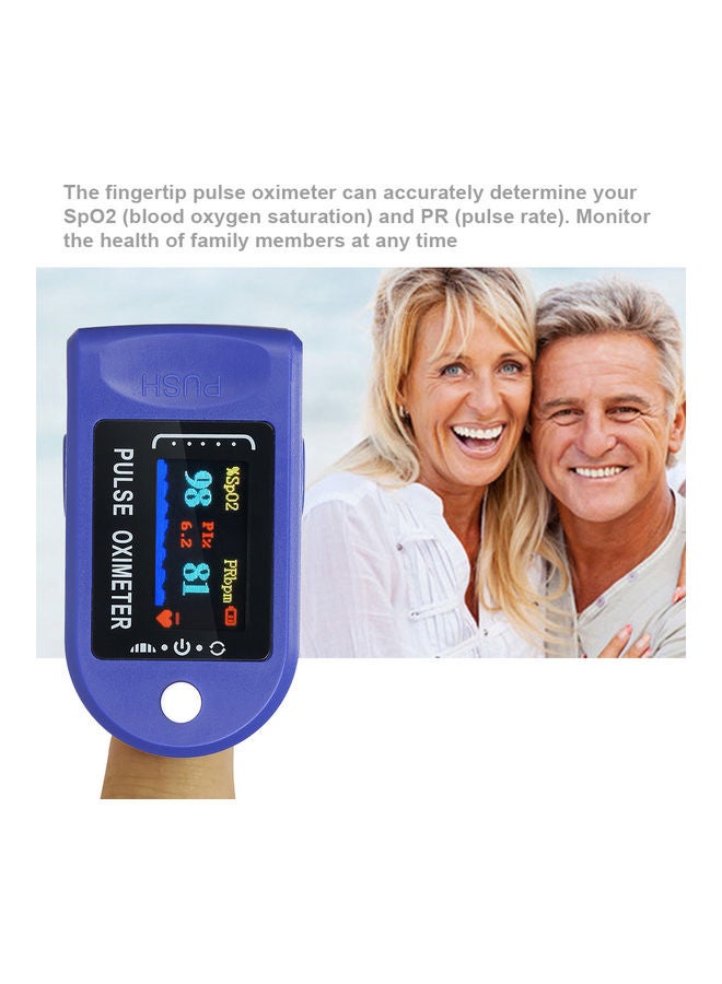 Generic - Digital Fingertip Pulse Oximeter LED Display Blood Oxygen Level SpO2 Finger Oximeter Sensor Saturation Fingertip Monitor Measurement Meter White - Image 1