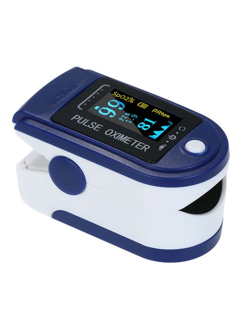 Digital Fingertip Pulse Oximeter OLED Display Blood Oxygen Sensor Saturation Mini SpO2 Monitor Pulse Rate Measurement Meter for Home Sports Travel Blue