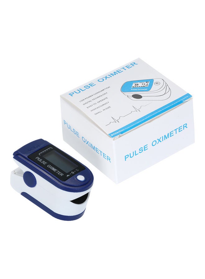 Digital Fingertip Pulse Oximeter OLED Display Blood Oxygen Sensor Saturation Mini SpO2 Monitor Pulse Rate Measurement Meter for Home Sports Travel Blue