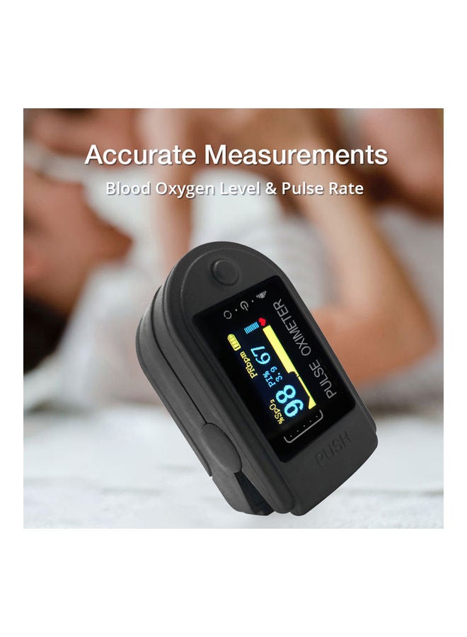 TFT Display Fingertip Oximeter B-lood Oxygen Pulse Rate Monitor Portable Family Travel Oximeter Blue