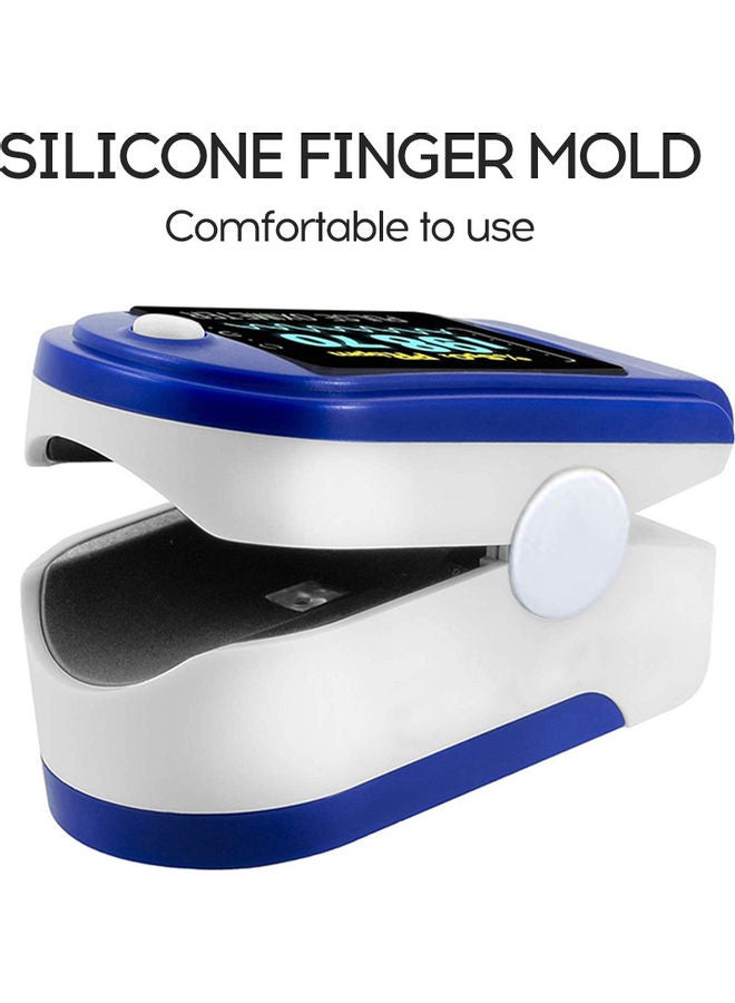 TFT Display Fingertip Oximeter B-lood Oxygen Pulse Rate Monitor Portable Family Travel Oximeter Blue