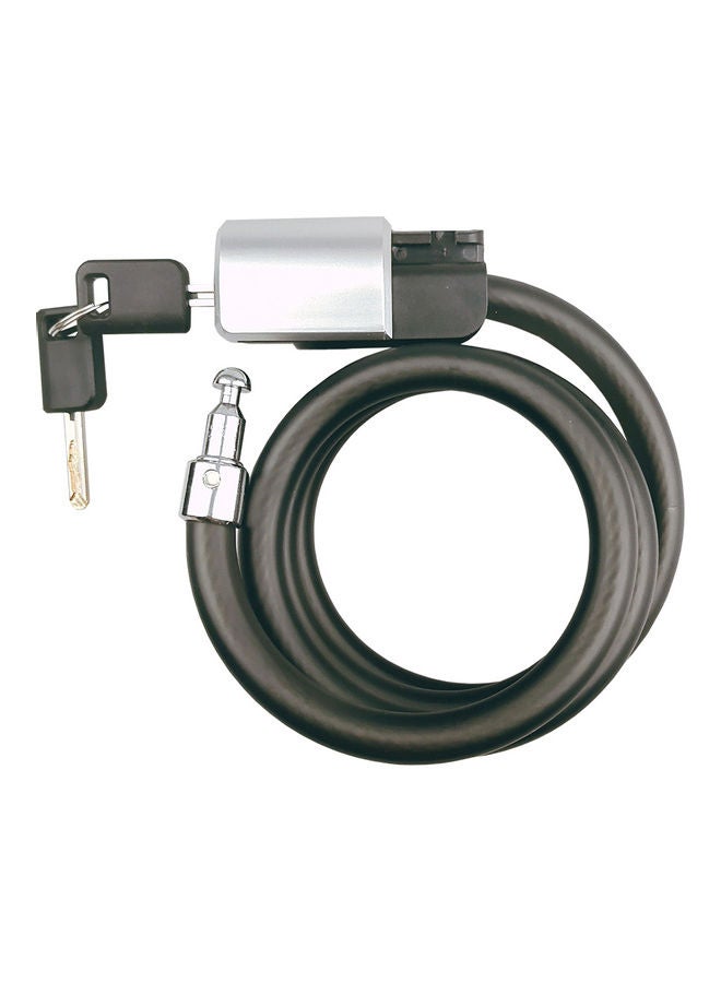 4 Feet Anti-theft Bicycle Lock Cable Coil with Mounting Bracket and Keys 0.367kg