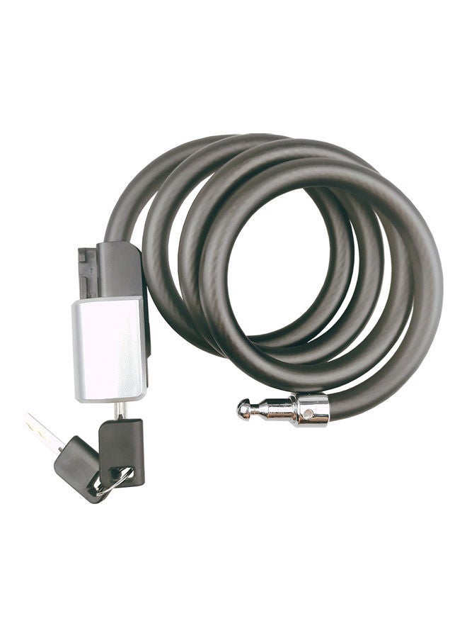 4 Feet Anti-theft Bicycle Lock Cable Coil with Mounting Bracket and Keys 0.367kg