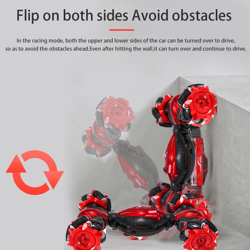 1827-20 Off-Road Flat Mode Avoid Obstacles 360° Rotation 4WD 2.4Ghz Racing RC Car 27.2cm  - Image 4