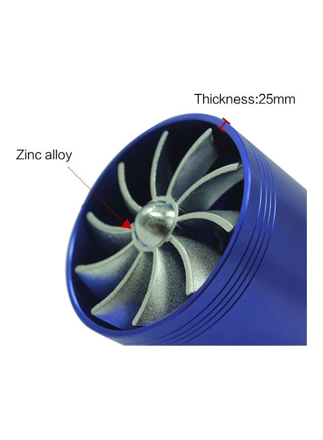 Generic Universal Fuel Gas Saver Air Filter Intake Single Supercharger Turbine Turbo Fan  - Image 3