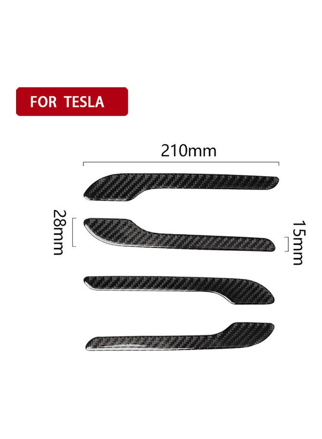 4-Piece Door Handle Wrap Replacement For Tesla Model 3 - Image 3