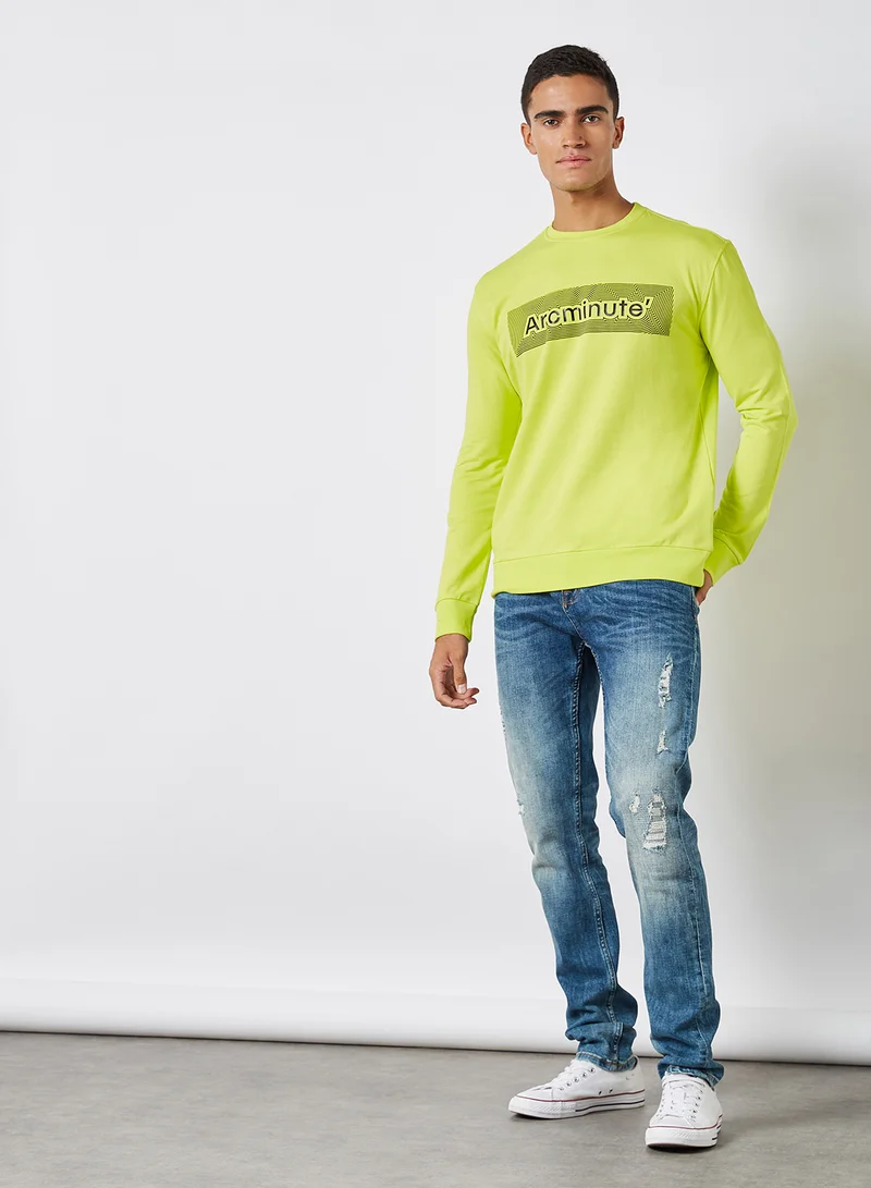 Arcminute Logo Crew Neck T-Shirt Sulphur Spring