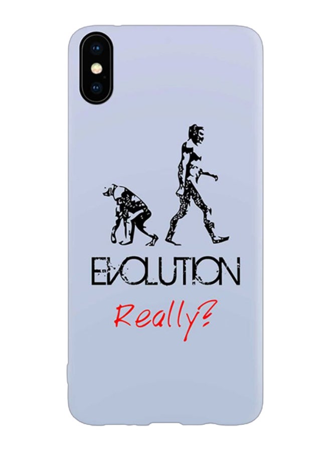 Evolution Really Printed Protective Case Cover For Apple iPhone X/iPhone XS Blue/Black/Red
