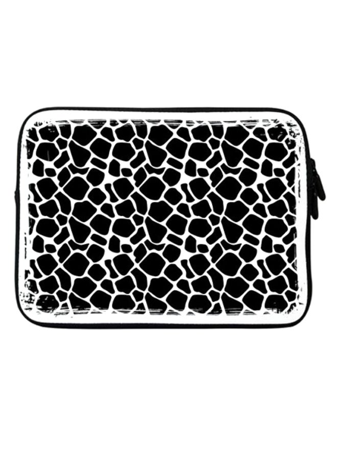 Stylizedd Cow Skin Premium Designer Sleeve With Strap For 15-Inch Laptop White/Black - Image 1