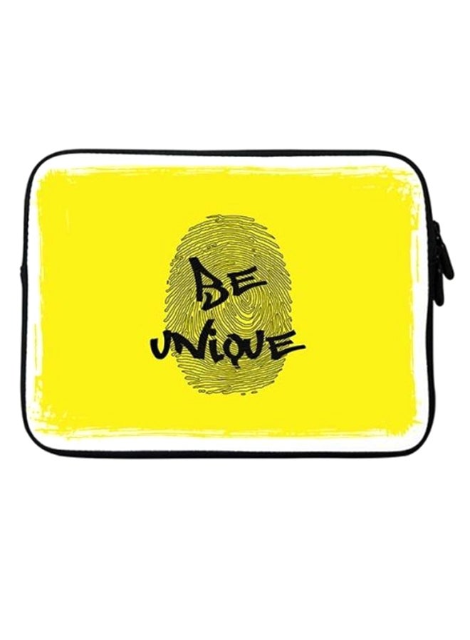 Stylizedd Be Unique Premium Designer Sleeve With Strap For 15-Inch Laptop Yellow/Black/White - Image 1