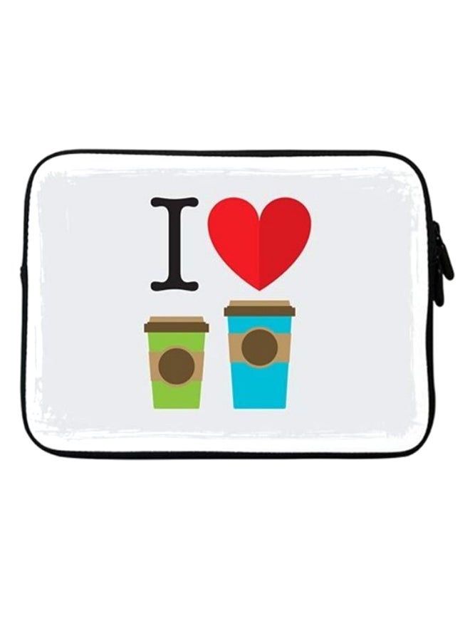 Stylizedd I love Coffee Premium Designer Sleeve With Strap For 15-Inch Laptop Multicolour  - Image 1