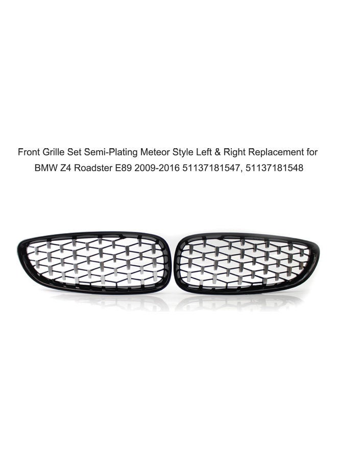 Generic 2-Piece Replacement Front Grille Kit For BMW Z4 Roadster E89 2009-2016 - Image 2